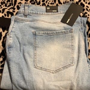 Oh So 90's Ripped Wide Leg Jeans - Light Blue Wash